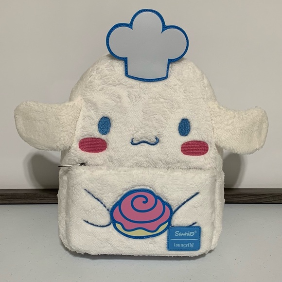 Loungefly Cinnamoroll Chef Fluffy Mini Backpack & Wallet-New - Picture 2 of 12